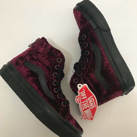 Vans Shoes | Newtoddler Girl Vans Red Velvet Sk8hi Zip 5 | Poshmark Red Vans Shoes For Girls